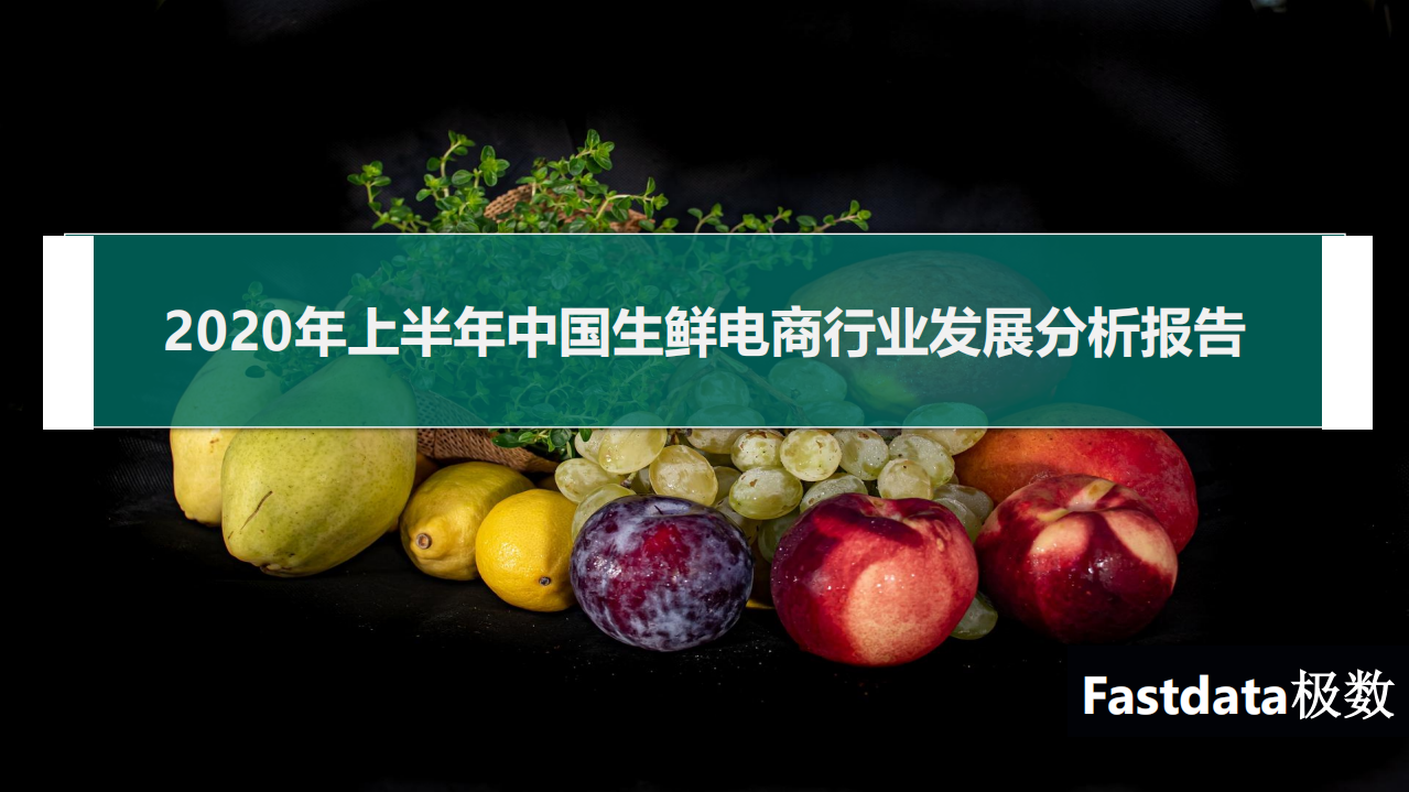 2020年上半年中國生鮮電商行業(yè)發(fā)展分析報告-Fastdata極數(shù)-202009