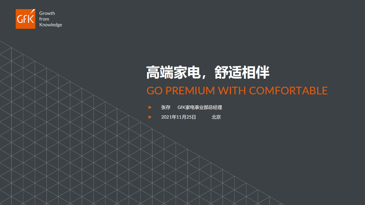 2021高端家電，舒適相伴-GfK