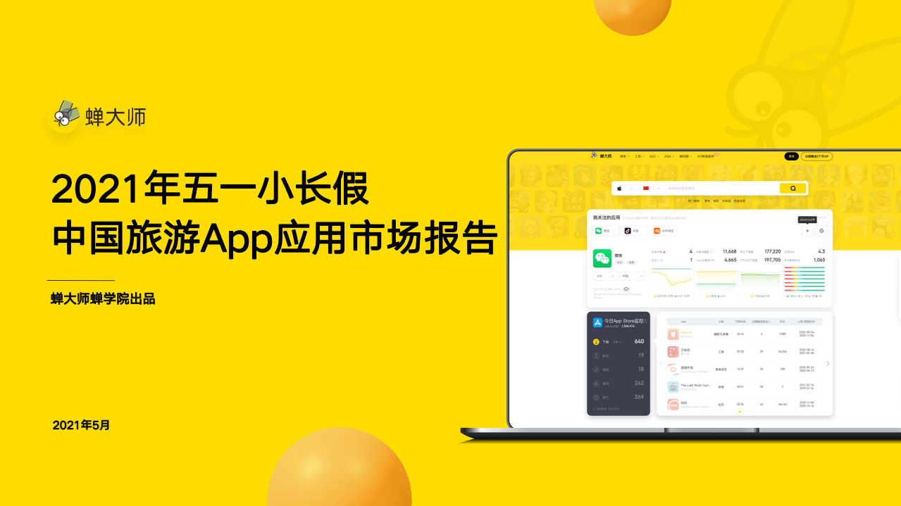 2021年五一小長假中國旅游App應用市場報告-蟬大師-202105