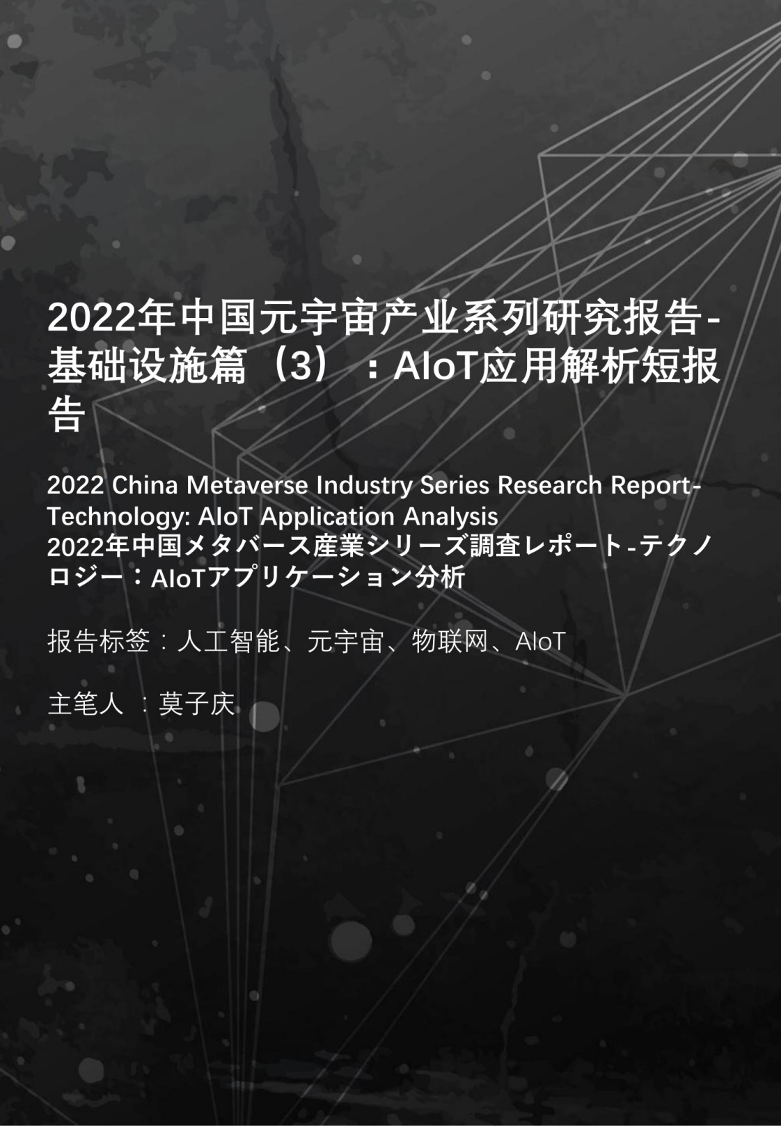 2022中國元宇宙產業系列研究報告-基礎設施篇（3）：AIOT應用解析短報告