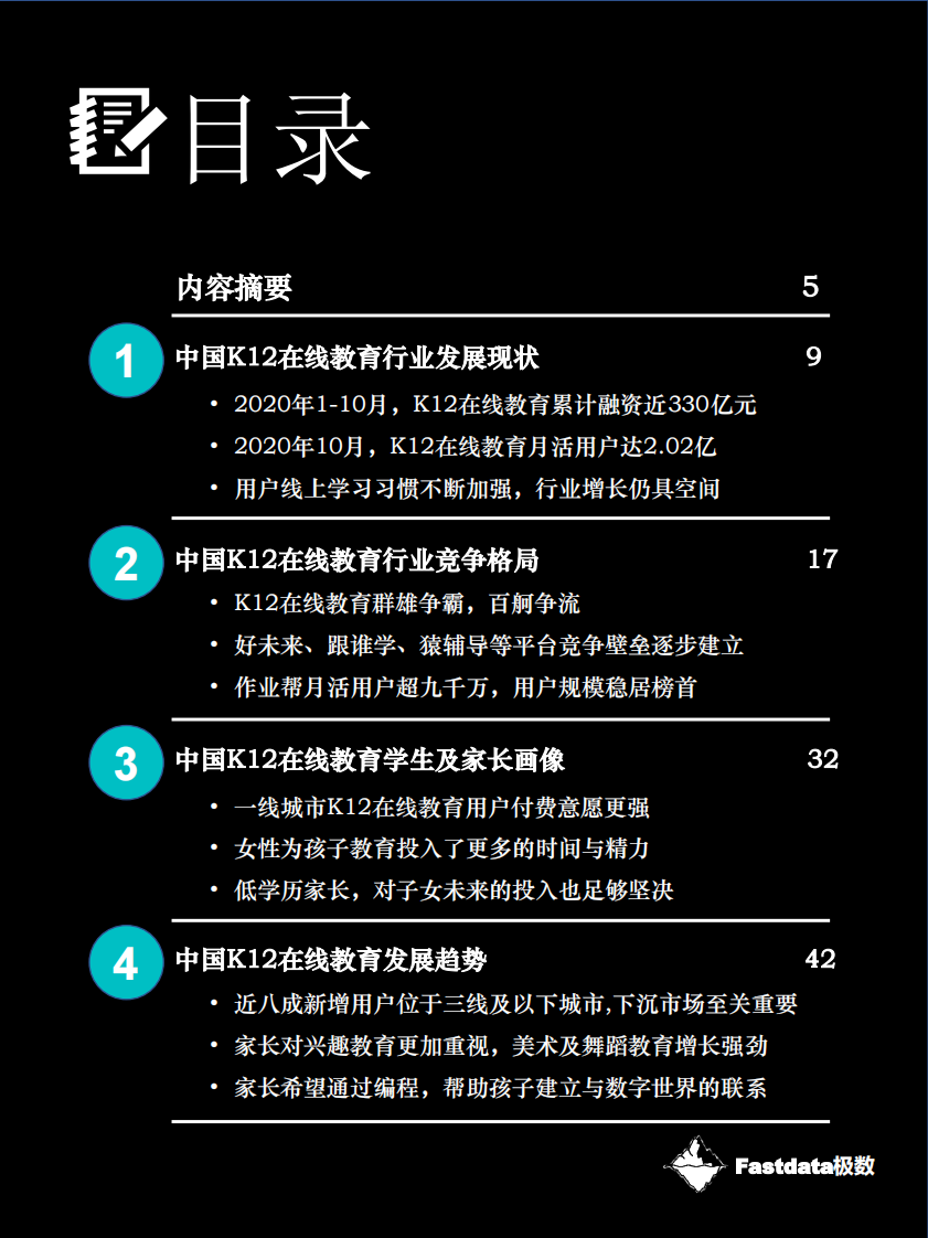 2020年中国K12在线教育行业报告-Fastdata极数-202012 第4页