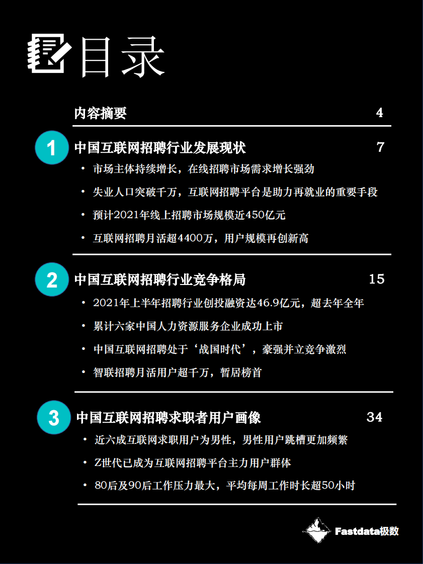 2021年中国互联网招聘行业报告-Fastdata极数-202107 第3页