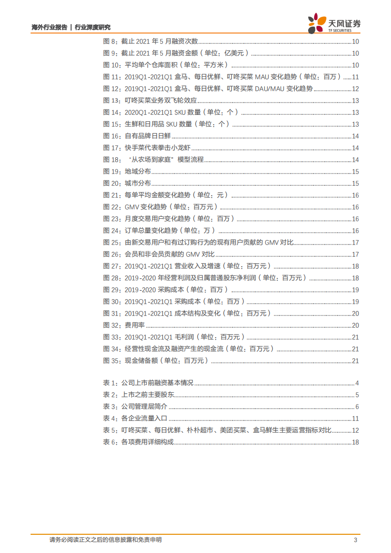 叮咚买菜，前置仓电商领跑者，科技赋能扩大产业链优势-天风证券-20210628 第3页