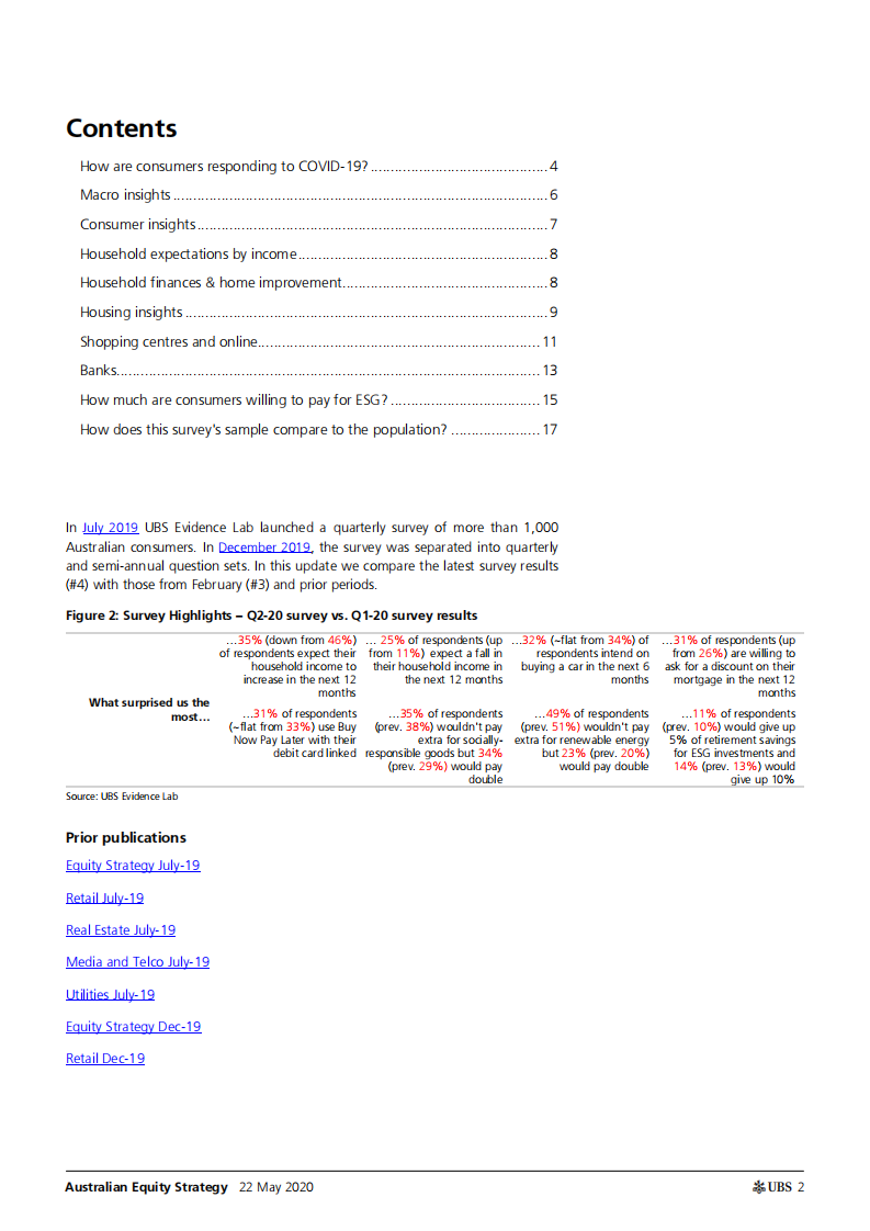 瑞银-亚太地区-股票策略-澳大利亚股票策略：COVID-19峰值对对消费者影响的深入研究-2020.5.22-23页 第2页