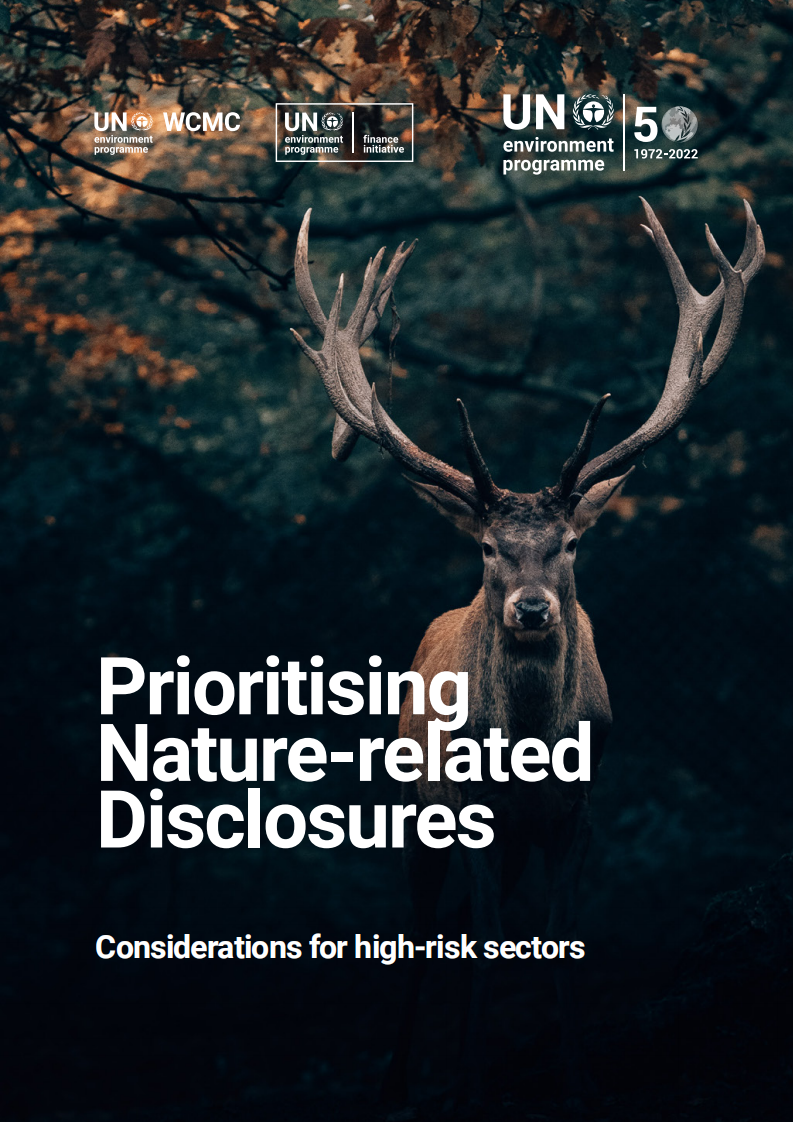 unepfi优先考虑与自然相关的披露：对高风险行业的考虑（英）2022.4 第1页