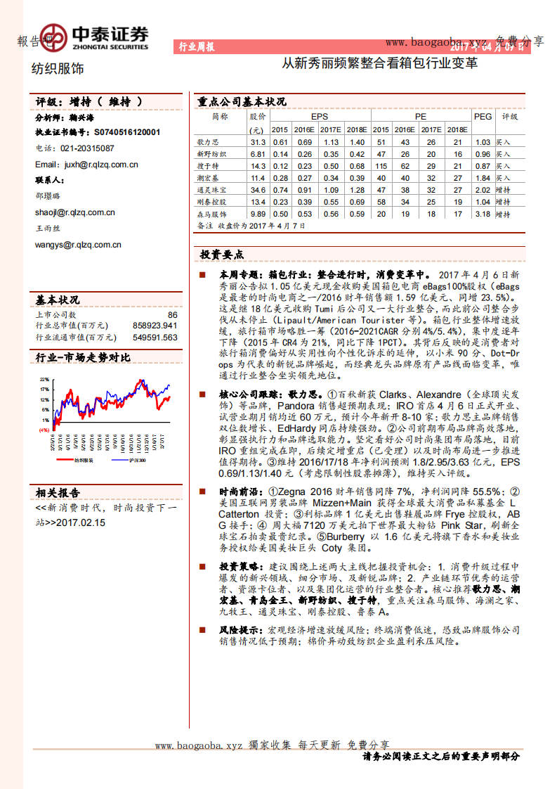 从新秀丽频繁整合看箱包行业变革 第1页