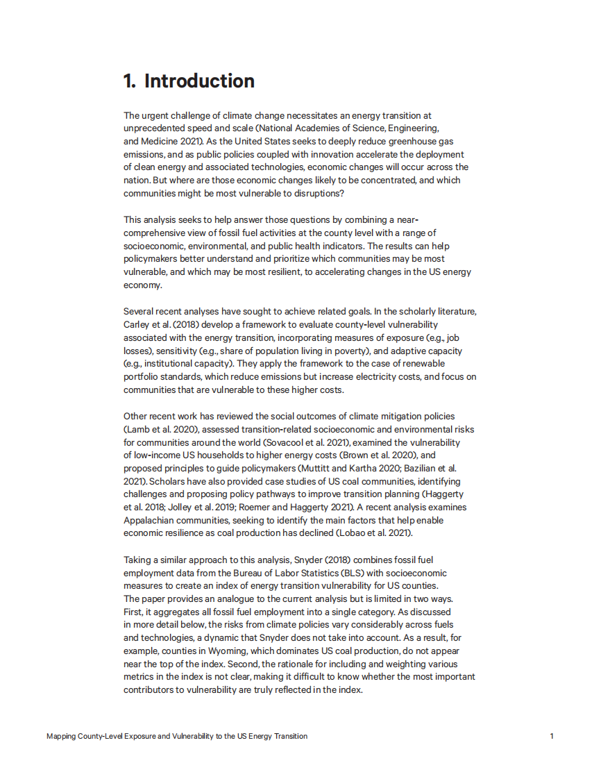 未来能源研究所绘制美国能源转型的县级风险敞口和脆弱性图（英）2021.12 第5页