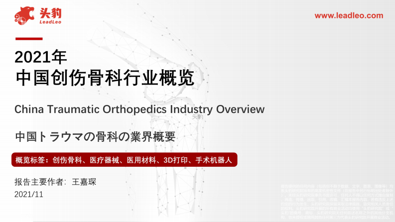 2021中国创伤骨科行业概览 第1页