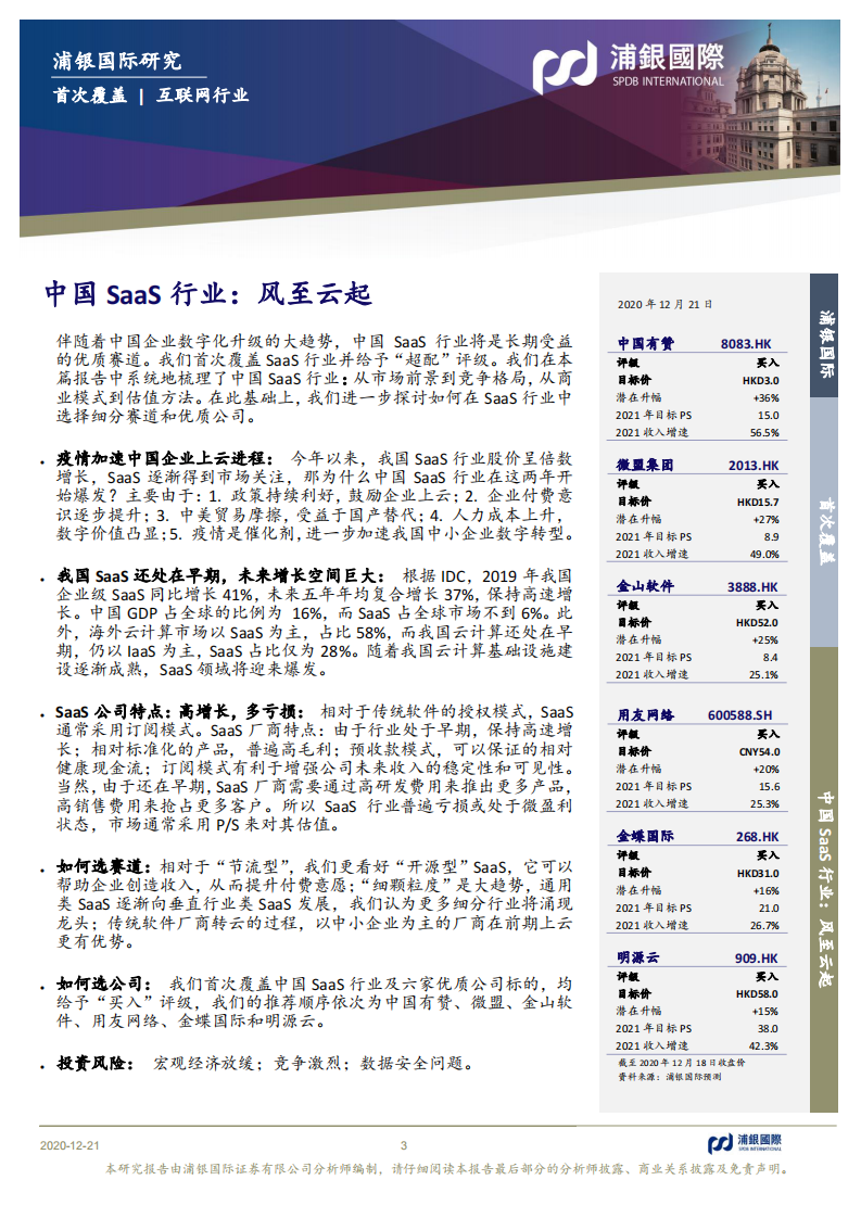 2021中国SaaS行业报告 第3页