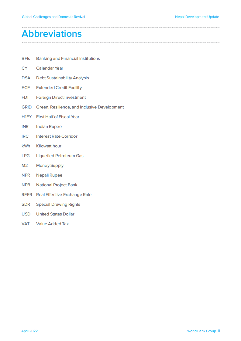 世界银行尼泊尔发展更新：全球挑战和国内复兴（英）2022.4 第5页