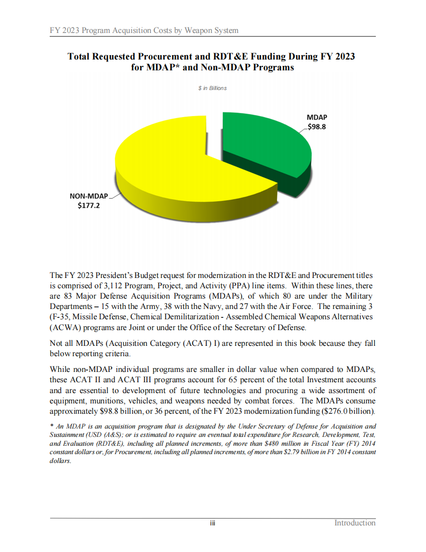 美国国防部：2023财年国防预算武器系统采购计划（中英文版）1 第5页