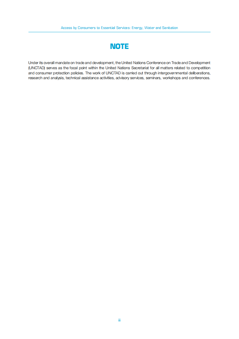 联合国贸易发展委员会消费者获得基本服务的机会：能源、水和卫生（英）2022.4 第4页