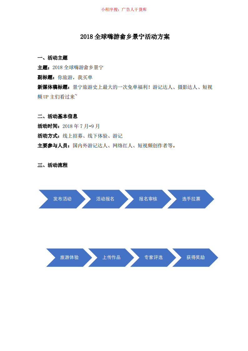 全球嗨游畬鄉景寧，你旅游，我買單活動方案