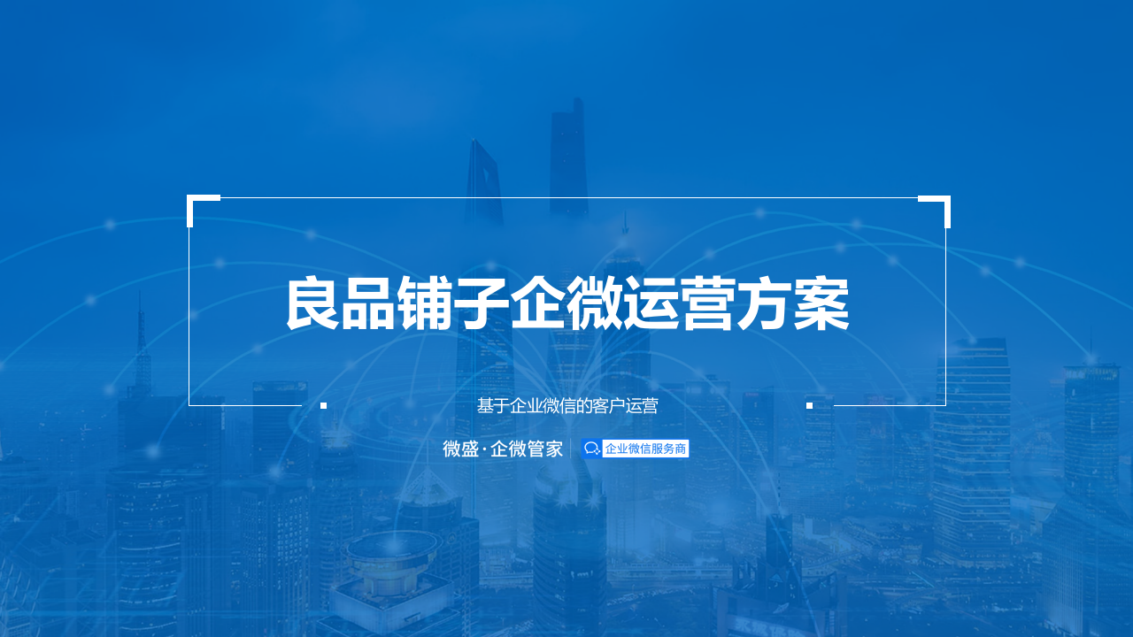 2021良品鋪子企業微信運營方案【食品】
