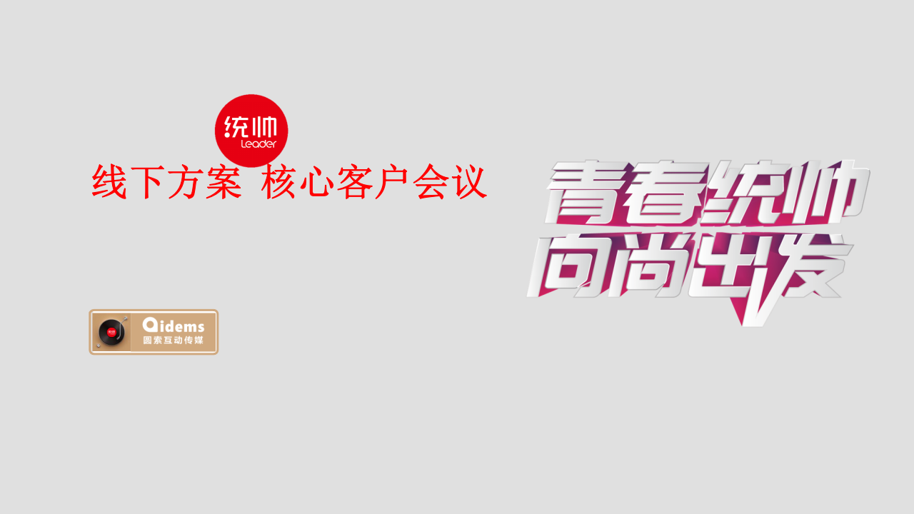 統(tǒng)帥核心客戶會議線下方案【家電】【活動策劃】