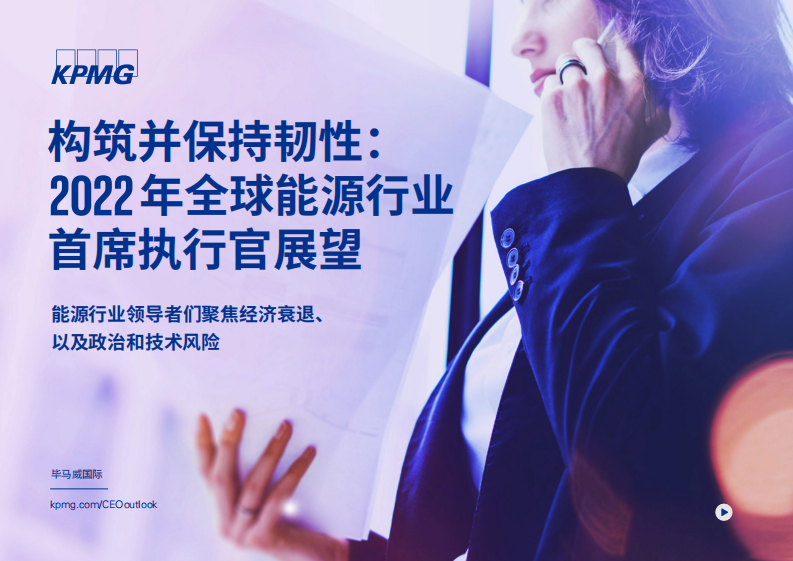 2022年全球能源行业首席执行官展望 第1页