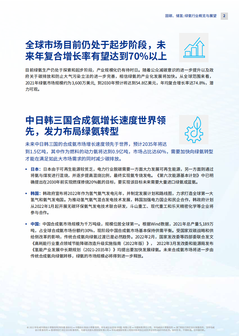 【KPMG China】固碳、储氢、航运燃料、掺混发电：绿氨行业概览与展望 第3页