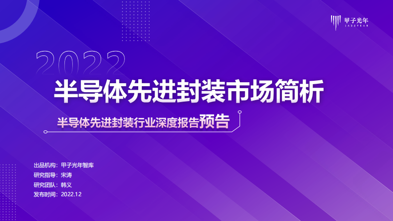 半導體先進封裝行業簡析