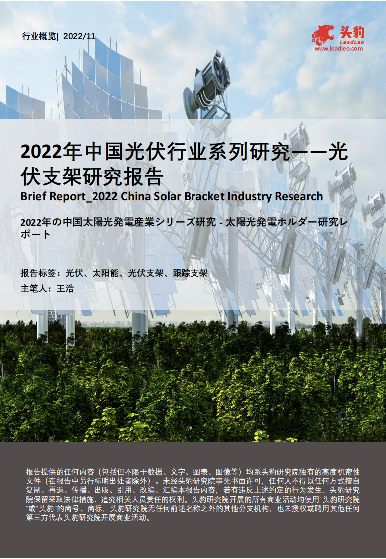 頭豹研究院：2022年中國(guó)光伏行業(yè)系列研究-光伏支架研究報(bào)告