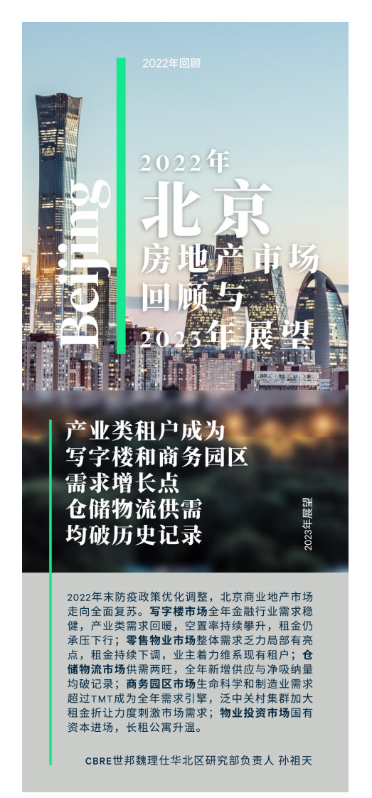 世邦魏理仕：2022年北京房地产市场回顾与2023年展望 第1页