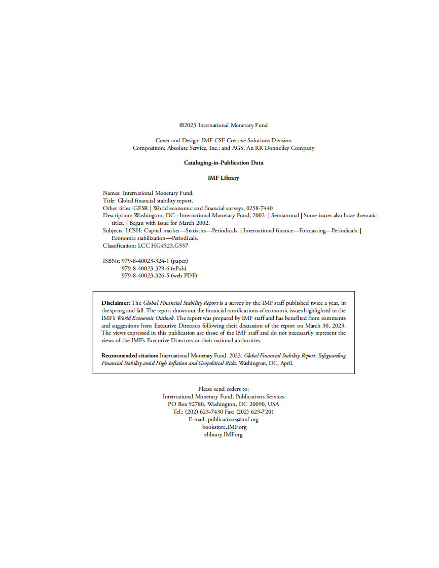 2023年4月全球金融稳定报告(英文) 第4页