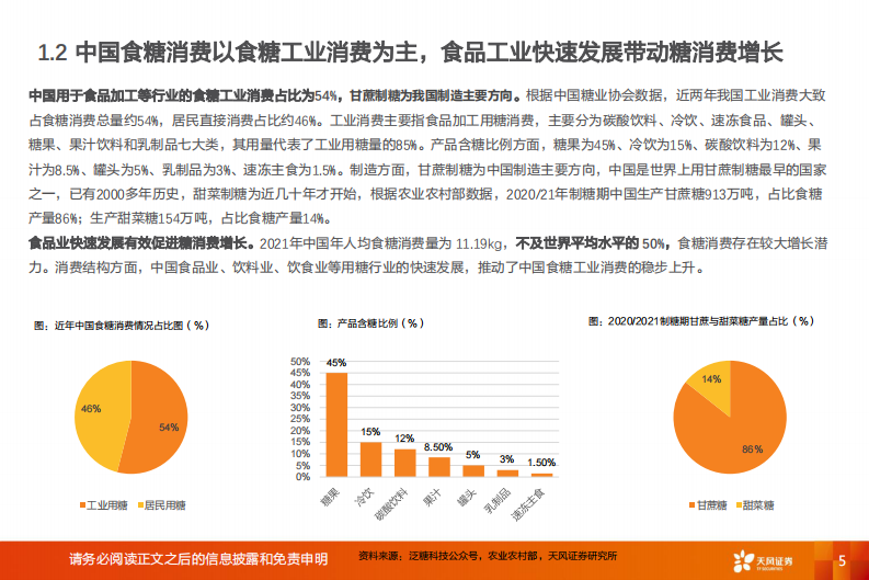 天风证券：农林牧渔行业深度研究-糖产业-白糖减产推动短期糖价强势！代糖崛起看好长期趋势！ 第5页