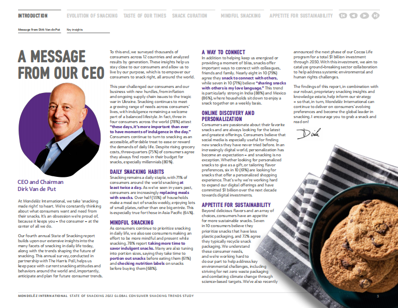 Mondelez：2022年全球零食报告（英文） 第3页