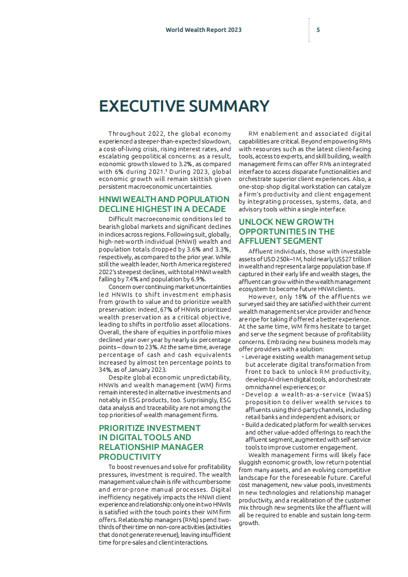 凯捷：2023年财富管理报告（英文） 第5页