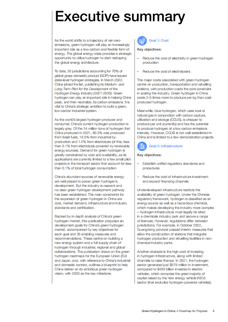 世界经济论坛：2023年中国氢能产业路线图（英文） 第5页