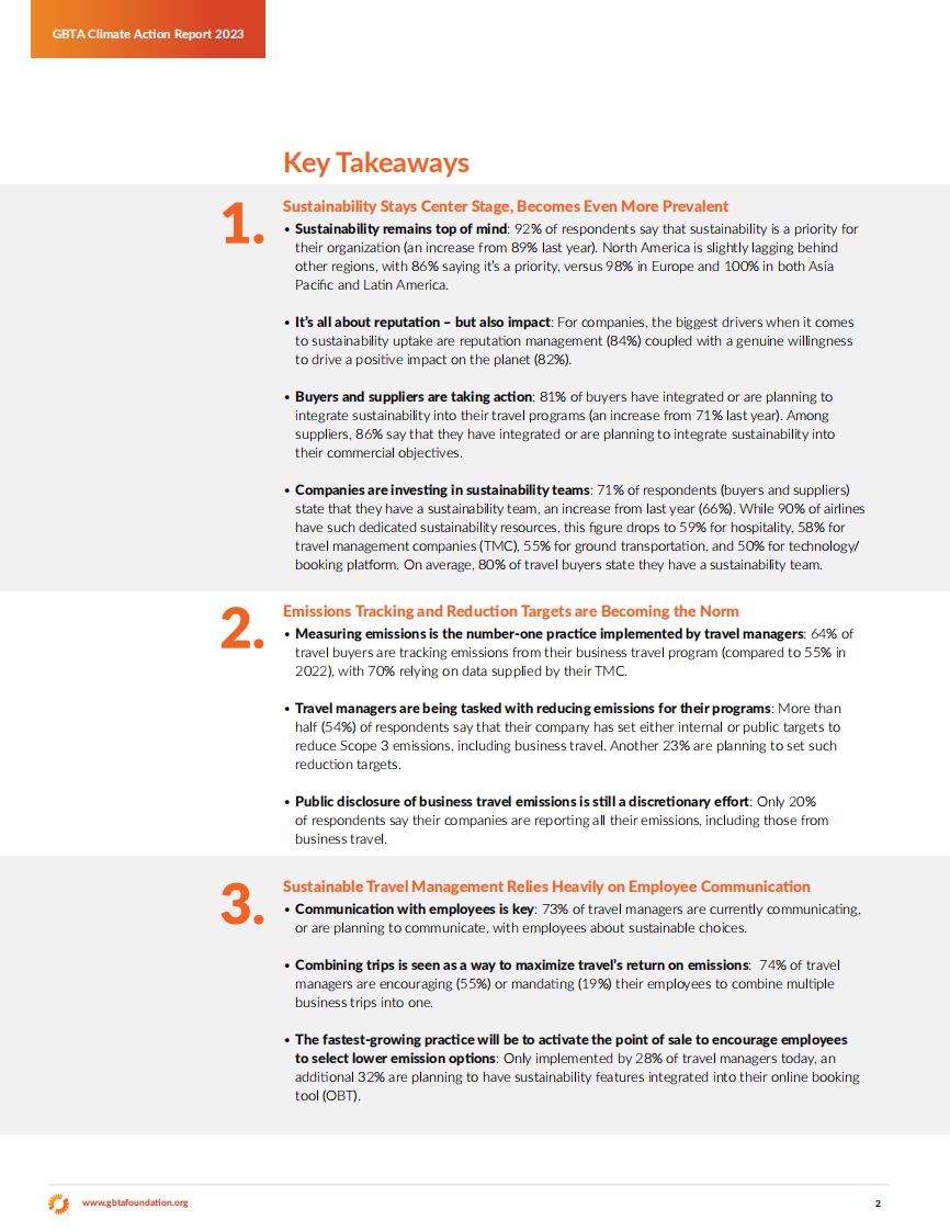 GBTA：2023年商务旅行中的气候行动现状（英） 第4页