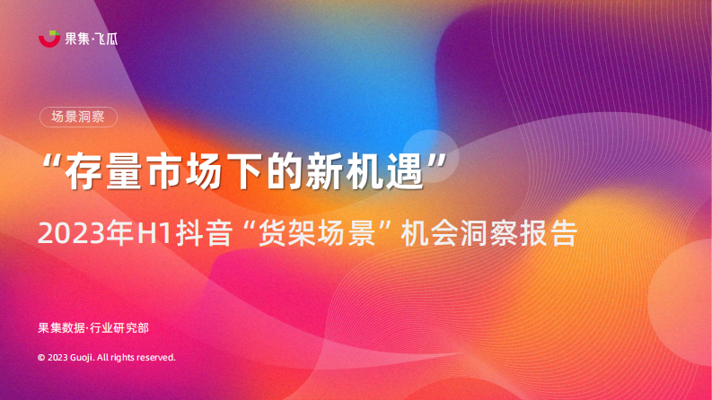 果集飛瓜：2023年H1抖音貨架場景機會洞察報告