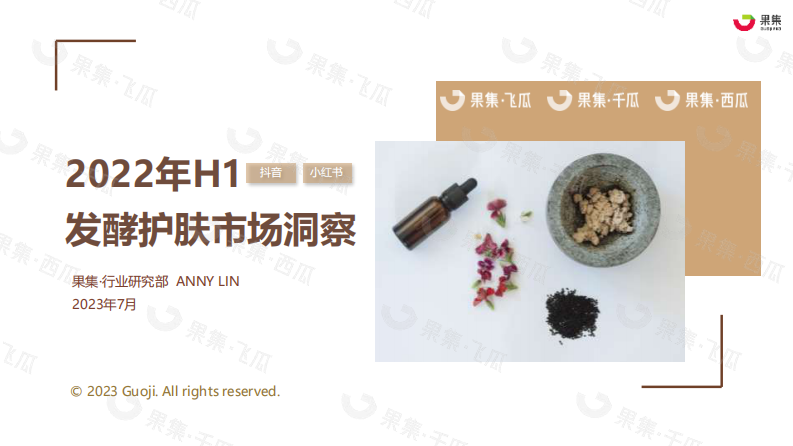 果集：2023年H1發酵護膚市場洞察（小紅書、抖音）