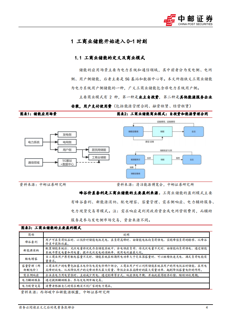 中邮证券：电力设备深度报告-工商业储能经济性提升-有望进入快速成长期 第4页