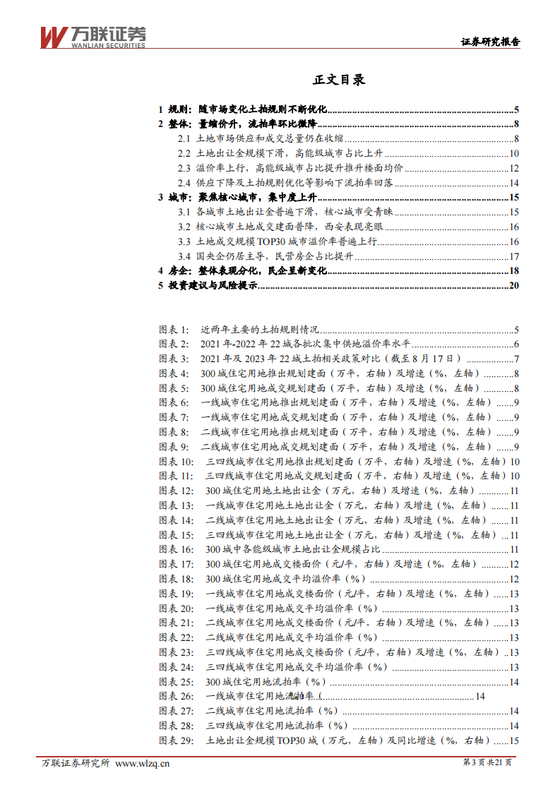 万联证券：房地产行业深度报告-房地产行业土地市场监测专题报告 第3页