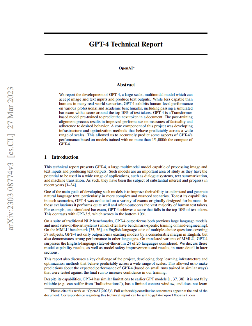 劍橋大學-GPT-4技術報告（英文）