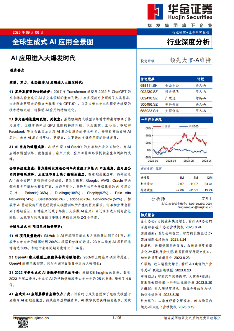 全球生成式AI应用全景图：AI应用进入大爆发时代 第1页
