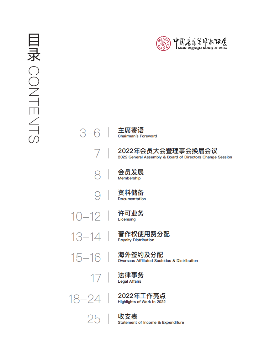中国音乐著作权协会：中国音乐著作权协会2022年报 第3页