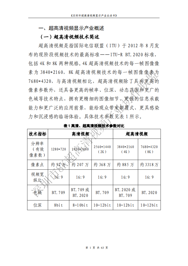 深圳市8K超高清视频产业协作联盟：2023深圳市超⾼清视频显⽰产业白皮书 第5页