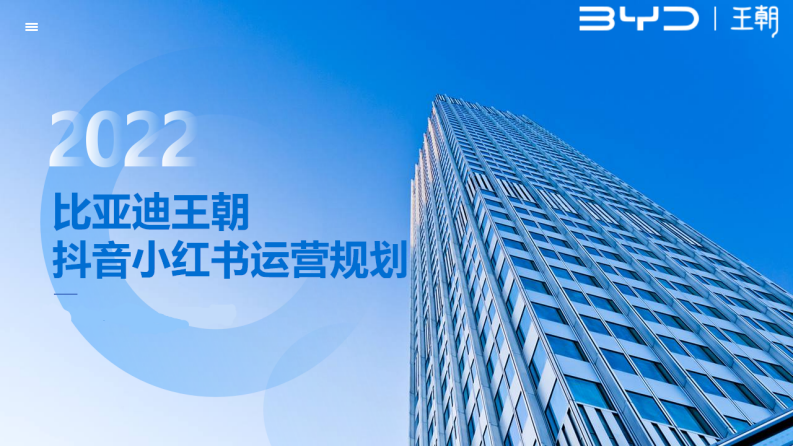 比亞迪王朝抖音小紅書規(guī)劃方案
