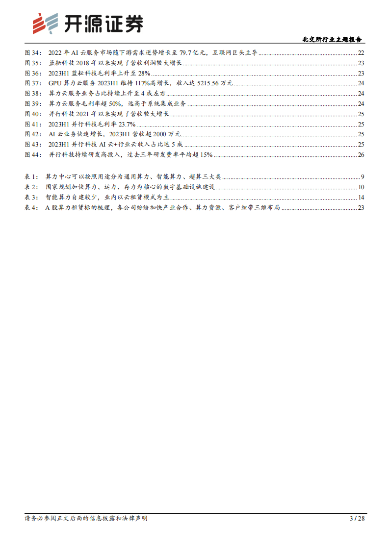 北交所行业主题报告：AIGC驱动智算集群建设，算力租赁模式复现IDC高增路径-开源证券 第3页