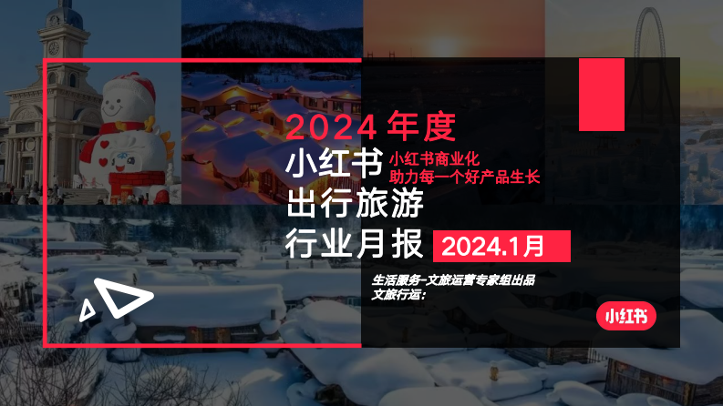 小紅書：小紅書2024年1月文旅行業月報