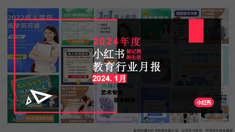 小紅書：小紅書2024年1月教育行業(yè)月報(bào)