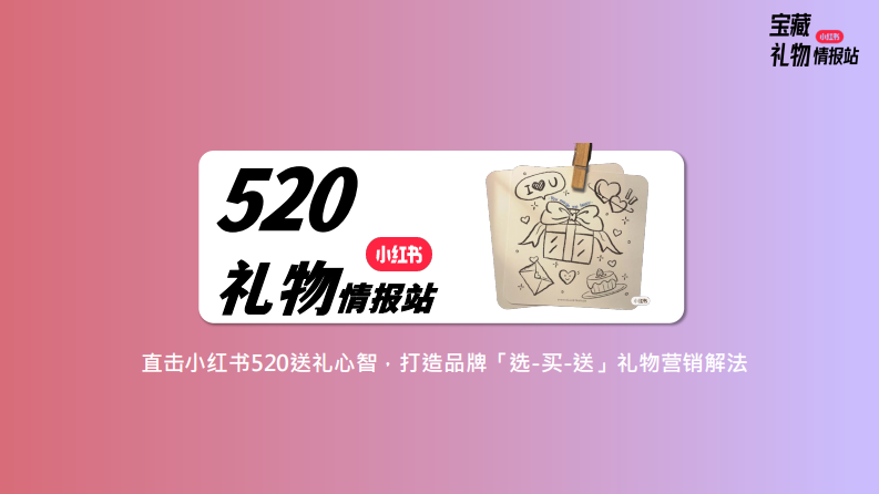 小紅書520禮物情報(bào)站招商方案【互聯(lián)網(wǎng)】【通案】