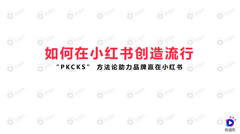 微播易：小紅書PKCKS爆款營銷方法論