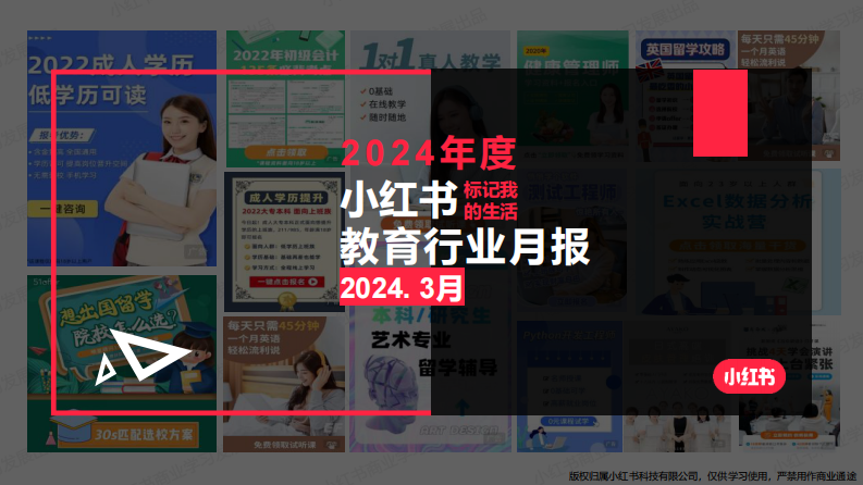 小紅書：2024年教育行業月報（3月）