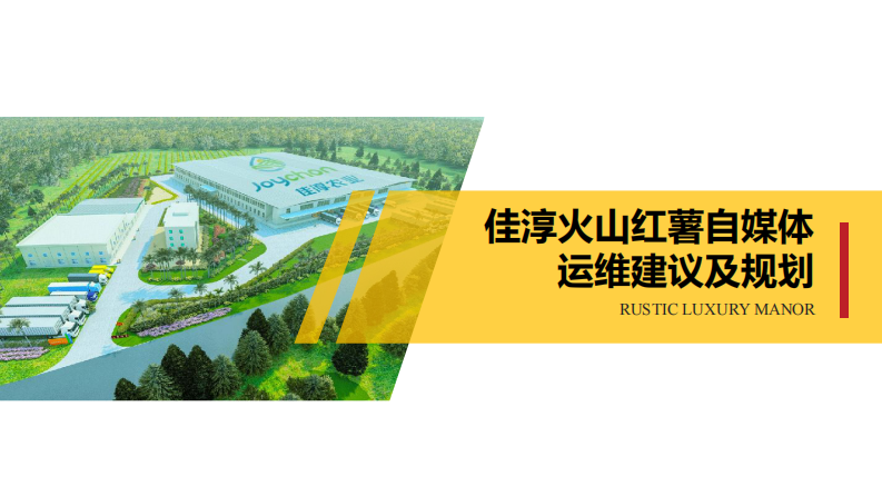 紅薯品牌官號自媒規劃建議【農產品】【土特產】【小紅書 抖音 快手 視頻號】
