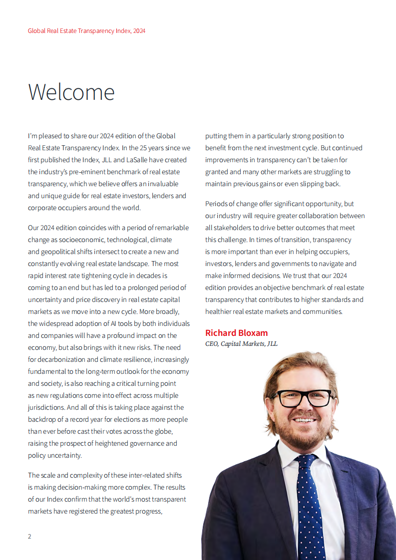 2024年全球房地产透明度指数报告：转型时期的透明度（英文） 第2页