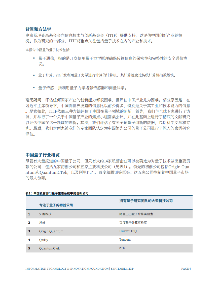2024中国在量子领域的创新能力如何研究报告 第4页