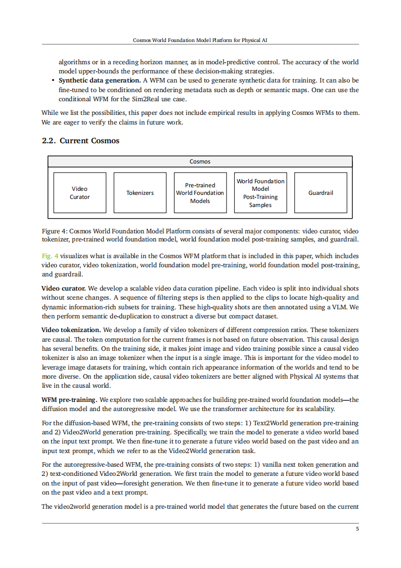 英伟达Cosmos世界基础模型平台：物理人工智能研究报告（英文） 第5页