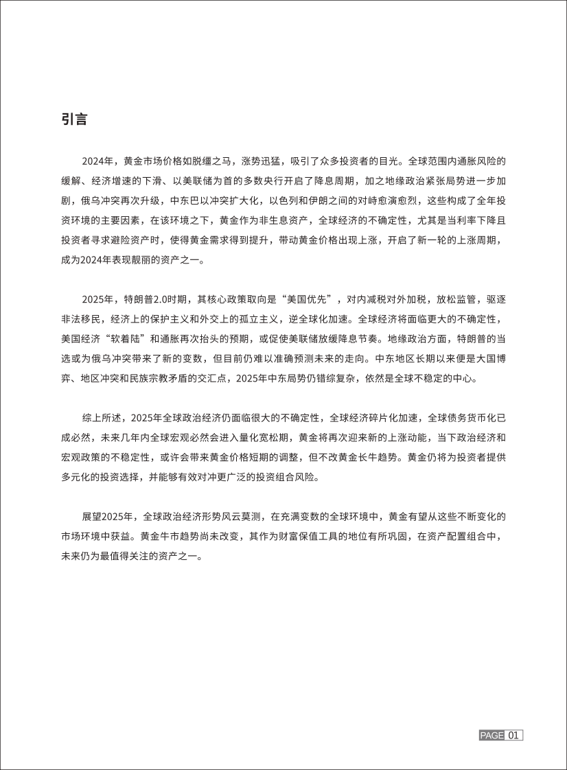 2025年贵金属投资展望报告 第4页